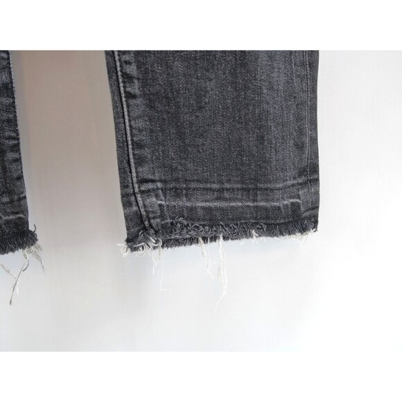 Levi's black wedgie straight button fly‎ denim jeans size 26x26 Raw Hem Women - Picture 3 of 11